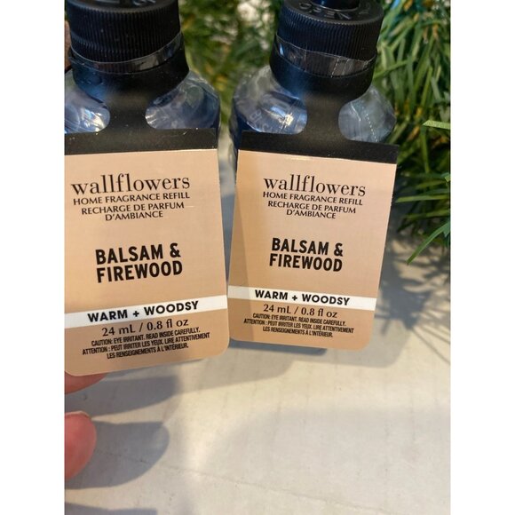 Bath & Body Works “Balsam & Firewood” 2 New Wallflower Refills - Picture 2 of 5